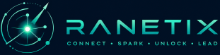 vertical logo with tagline and background